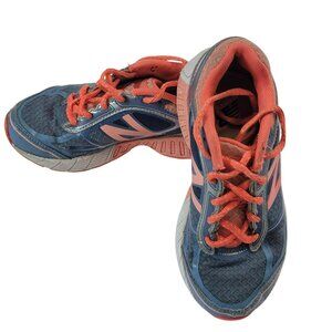 New Balance 860 V5 Running Shoe, Boys 11.5, Blue & Orange, Lace Up, Mesh, GUC